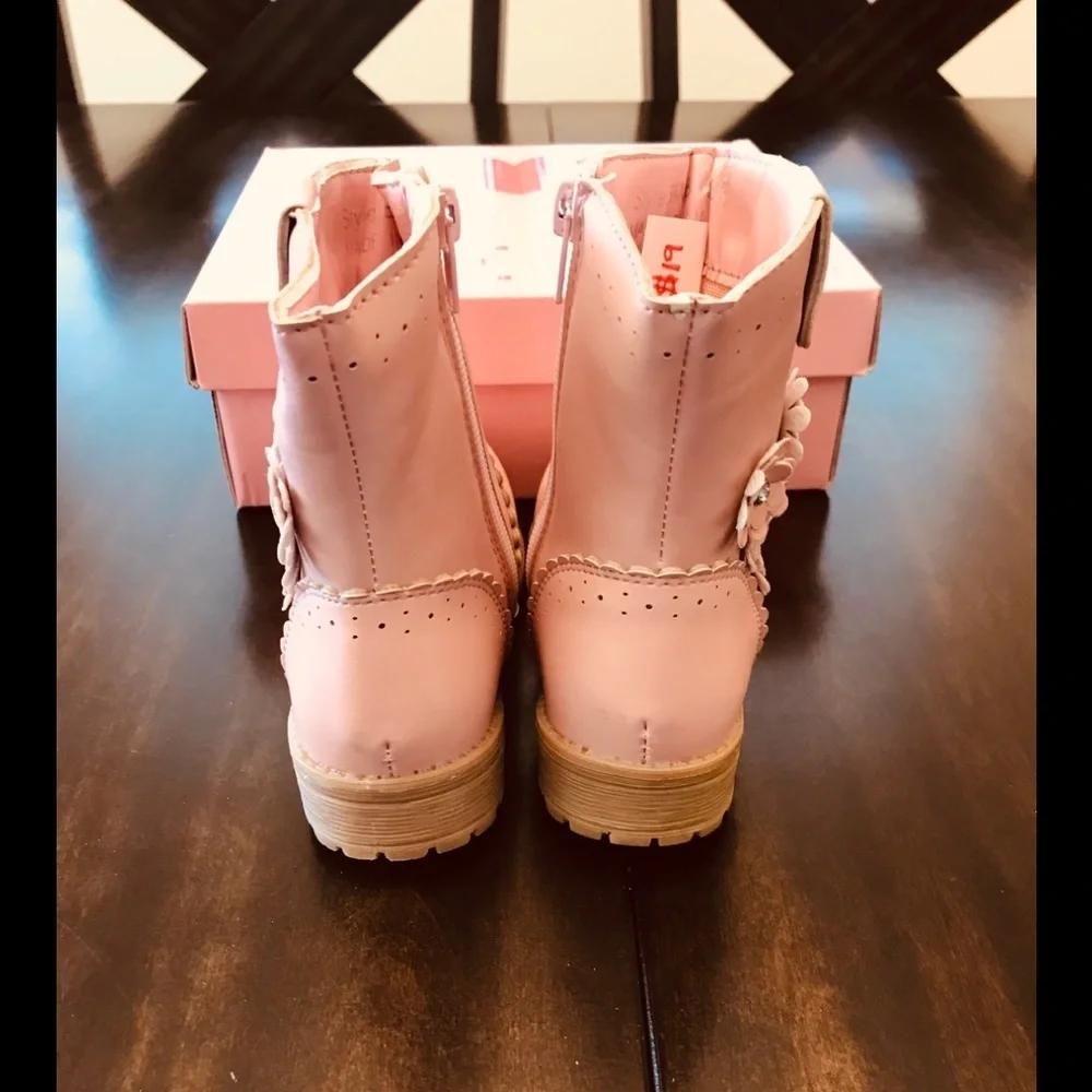 NEW Ameta Pink Bambi Floral Detail Boot